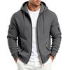 Men S Loose Fitting Hooded Zip Up Fleece Sweatshirt