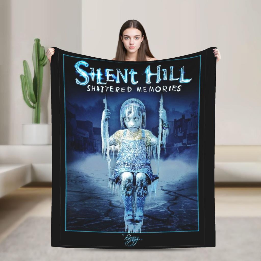 Silent Hill Shattered Memories Blanket Flannel Horror Game Breathable Thin Throw Blankets for Bedding Couch Plush Thin Quilt
