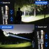 New Outdoor Strong Light LED Zoom Flashlights White Laser High Power Ultra Long Range Torch Rechargeable OLED Display Flashlight