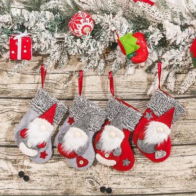 1 PC Adorable Santa Claus Dolls Hanging Decoration Christmas Stockings Small Size