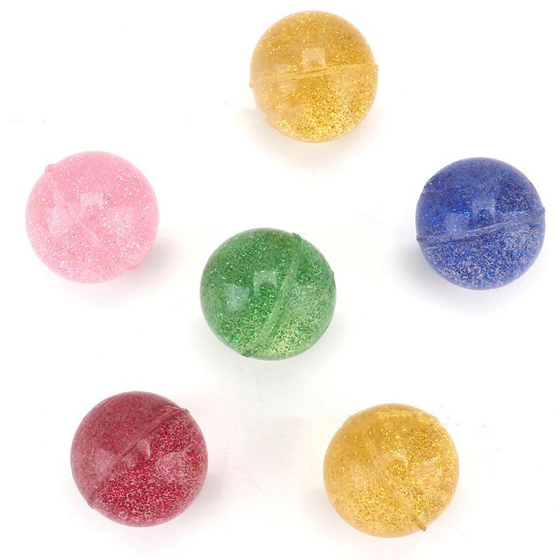 6Pcs/12Pcs 30Mm Bouncy Ball Glitter Kids Toys Boys Girls Balle Rebondissante Rubber Balls For Children Fun Toys Birthday Gift