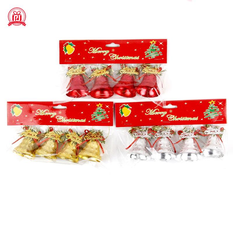 4.5cm Christmas Decoration Bell Christmas Decoration Plastic Plated Bell Christmas Tree Pendant Accessories Christmas Party Gift