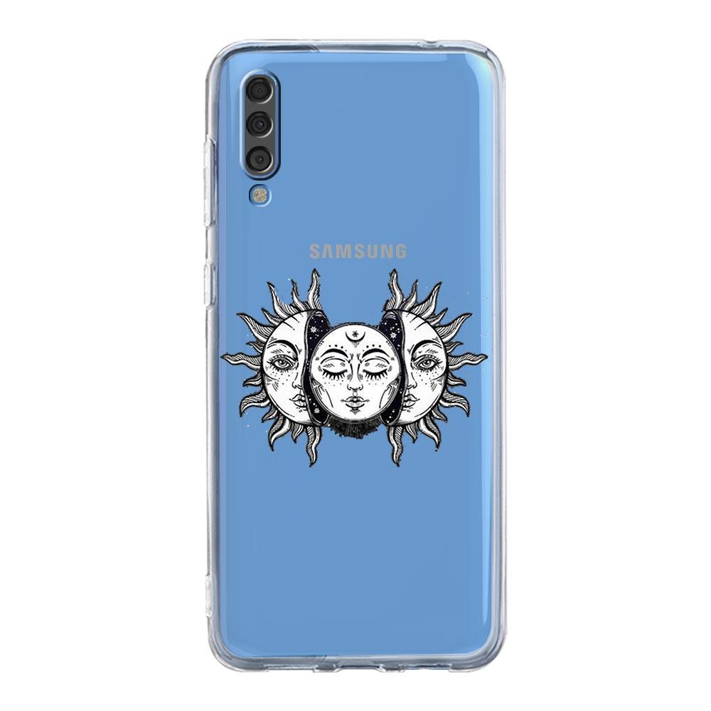 Funny Sun Moon Angel Eyes Phone Case For Samsung Galaxy A12 A32 4G A50 A70 A20E A20S A10S A22 A30 A40 A52 A72 5G A02S A04S Cover