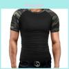Premium Quality Men's Summer O-neck Short Sleeves Camo Stitching Color T-shirt For Effortless Style