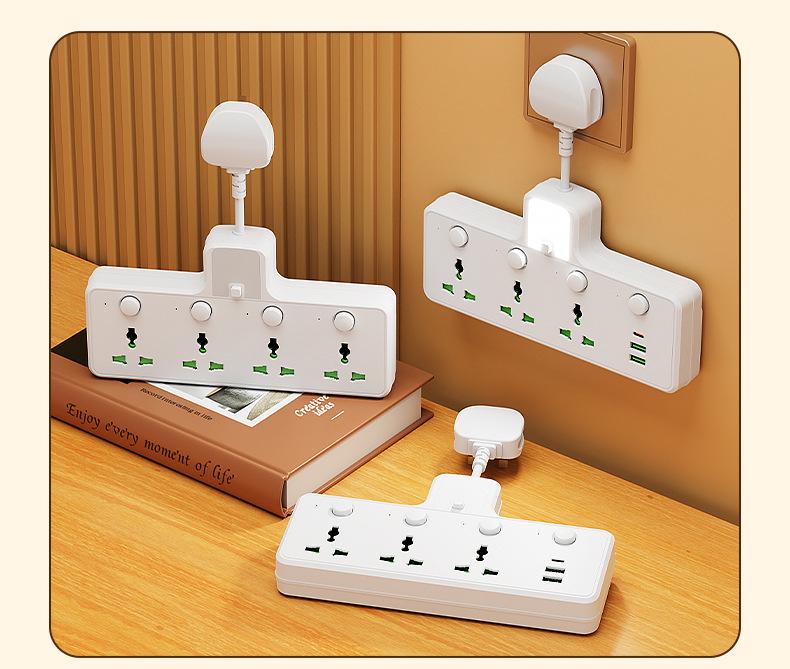 European Standard Compact Russian Power Strip with USB & Switch Extension Cord