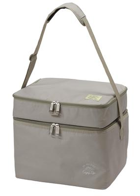 Captain Stag (CAPTAIN STAG) Cooler Bag, Foldable and Sturdy, Double-Size Cooler Bag, 6L (Top) / 15L (Bottom), Khaki, Monte (UE-648)