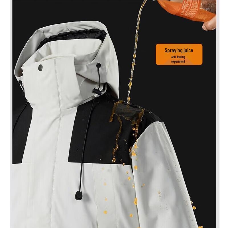 Jeanswest Men's Autumn/Winter Detachable Hood Outdoor Windproof Warm Jacket