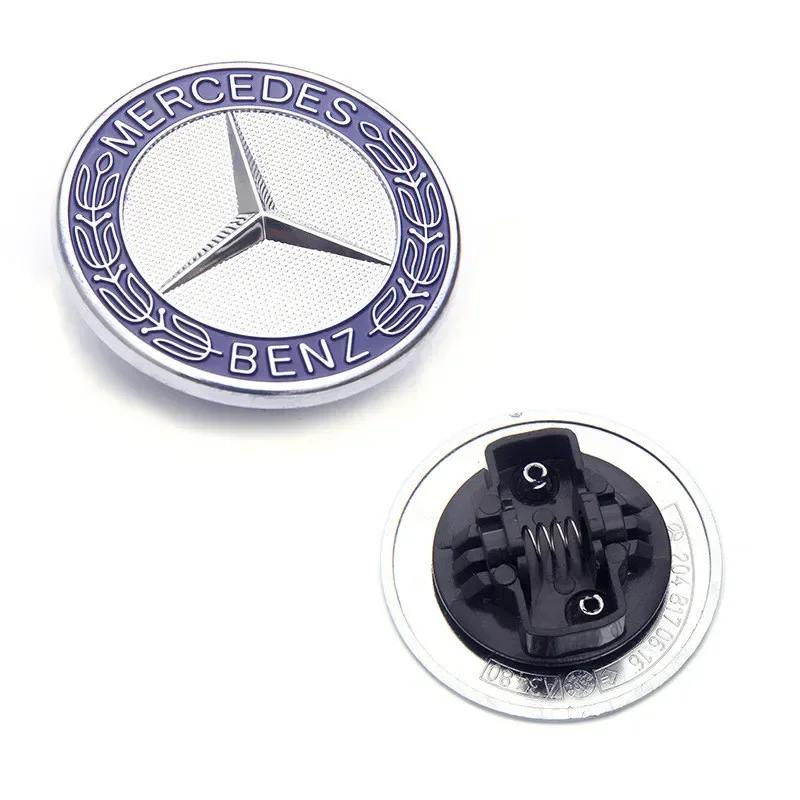 Autoaufkleber Auto Metall Flaches Haubenemblem Frontabzeichen Logo Aufkleber für Mercedes Benz W212 W213 W205 W177 W247 W176 CLS CLA CLK CLG