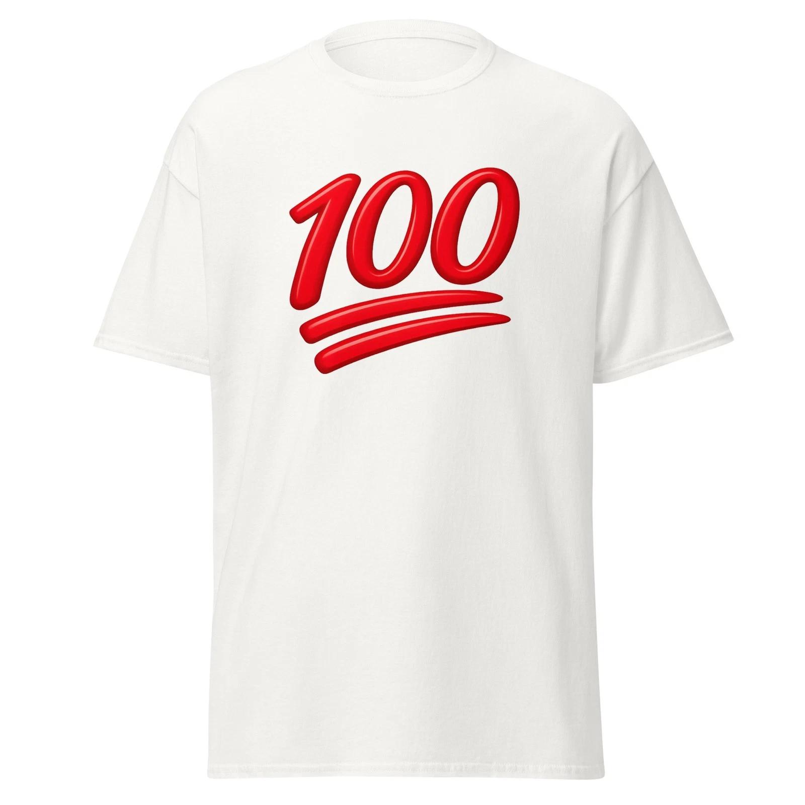 100 Emoji - Funny Internet Meme Emoticon T-Shirt, Unisex M