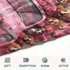1Pc Pickup Truck Animal Print Flannel Blanket, High Quality Comfortable for All Seasons, Home Decor, Warmth and Comfort, Perfect for Christmas Gifts