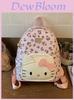 Hello Kitty Retro Leopard Print Pu Backpack For Daily Use With Ample Storage