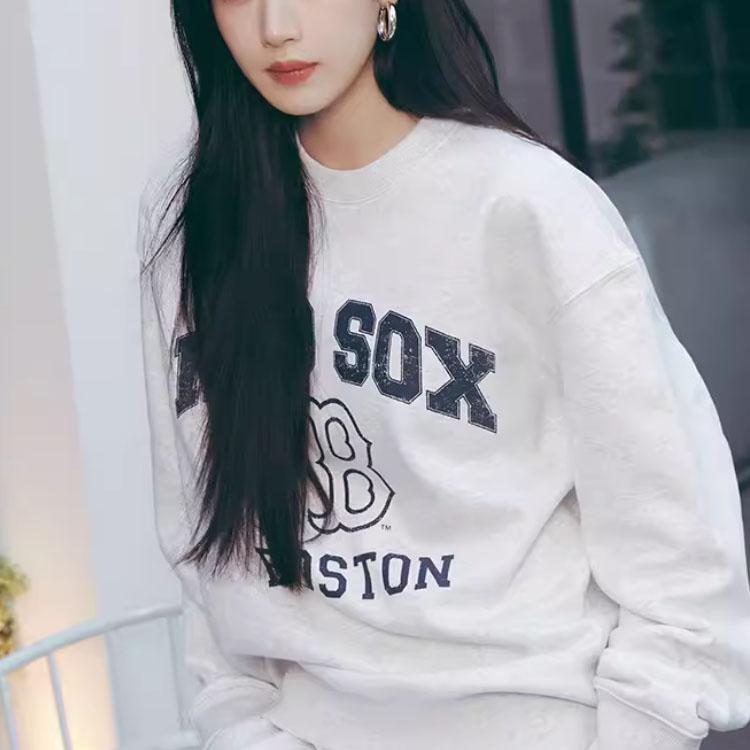 New MLB Sweatshirts Unisex Light Heather Gray 3AMTV0436-43MGD