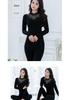 Women's Thermal Underwear Set: Warm, Close-Fitting High-Neck Top and Trousers for Autumn