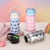 Cute 3D Printed Silicone Handle Water Cup Stainless Steel Vacuum Vacuum Cup Outdoor Portable Double Drink Cup