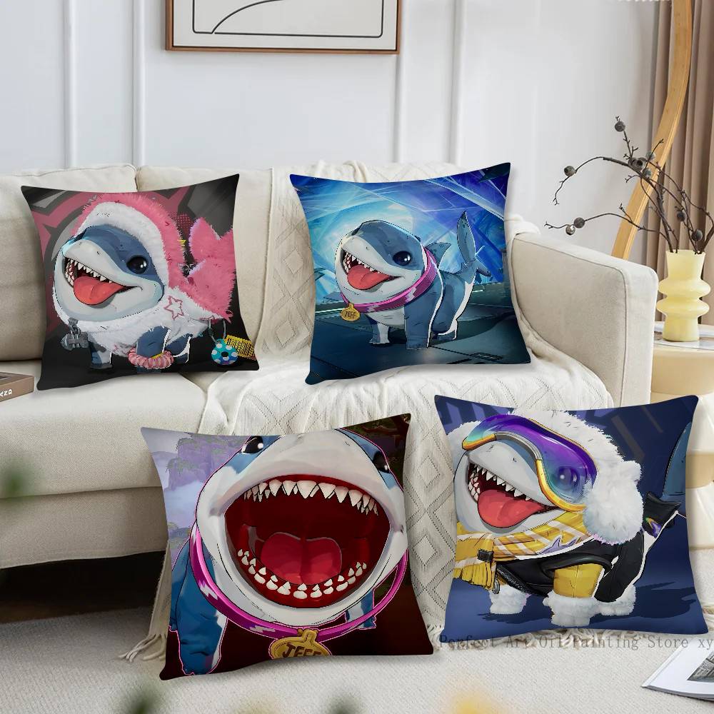 1pc J-Jeff The Land S-Shark Pillow Case Fashion Square Pillowcase Bedroom Sofa Room Ins Decoration Leisure