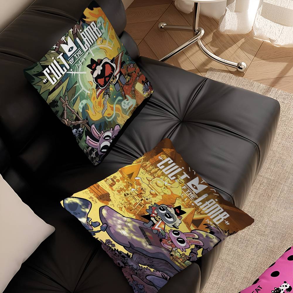 Game C-Cult Of The L-Lamb Personalized Pillow Cover Kids Bedroom Wild Party Decor Pillowcase kid Birthday shower Gift