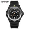 SANDA Solar-Powered Sports Watch: Durable, Waterproof with Long Battery Life and Luminous Quartz Design.