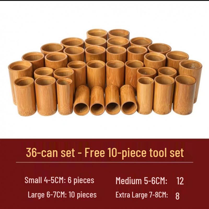 Bamboe Cupping Set: TCM Vuurbekers en Potten voor Thuis of Tuin Gebruik