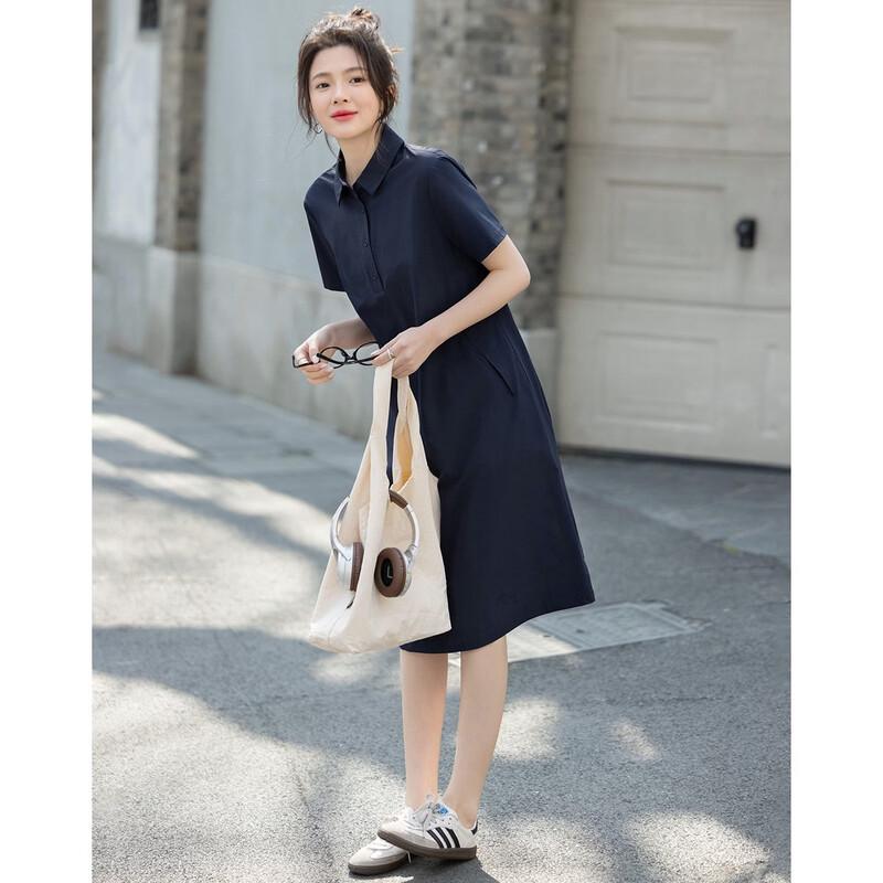 Demana Women s Cool-Touch Polo Midi Dress S