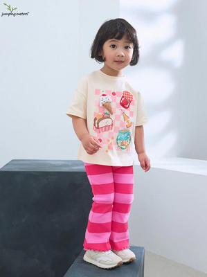 2026 Spring Summer Girls' Short Sleeve Knit T-shirt