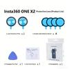 1 Set Silicone Case Lens Protector Cap Cover Lens Guards Carrying Case Protective Frame For Insta360 X4 X3 X2 Camera Accessories