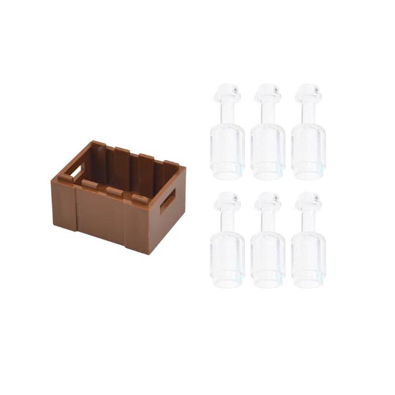 MOC By Serie Byggeklosser Figurer Scene Kreativt Tilbehør Kjeder Mini Klosser Fargede Vinflaskebokser Leke Gaver