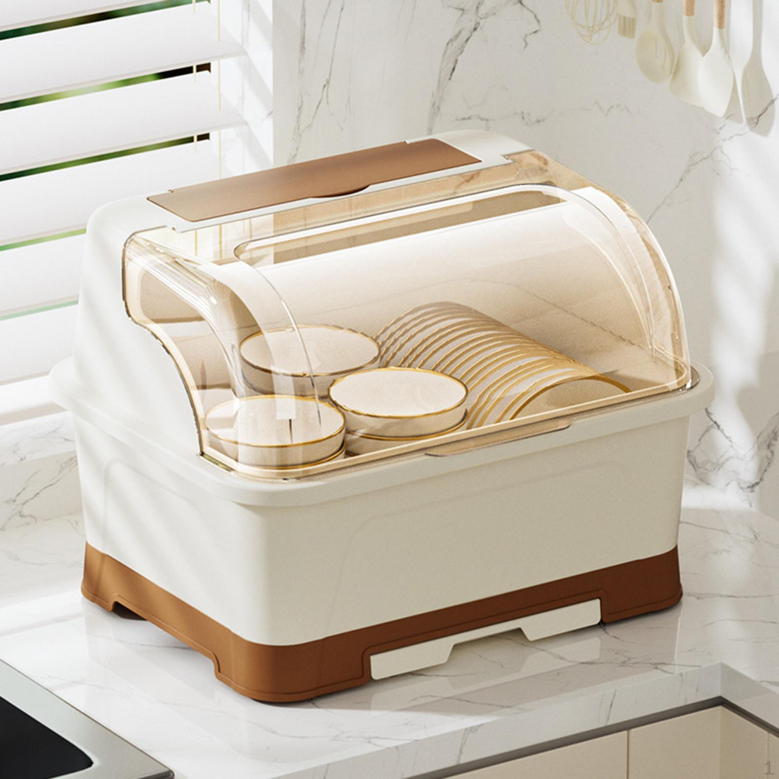 

Полка для сушки посуды, сливная чаша и съемные столовые приборы с крышкой, органайзер для посуды L