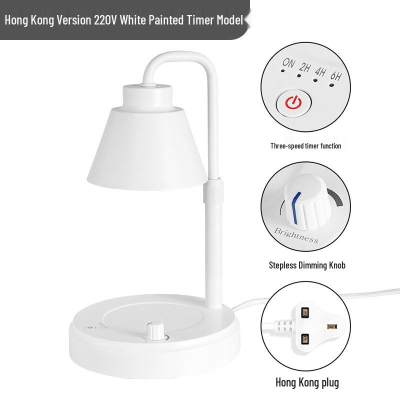 Nordic Aromatherapy Wax Melter Lamp - Flameless Candle Diffuser with Timer for Home and Bedroom Atmosphere
