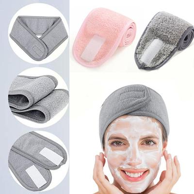 Fashion Adjustable Cleaning Cloth Makeup Head Band Toweling Hair Wrap Facial Hairband Shower Caps