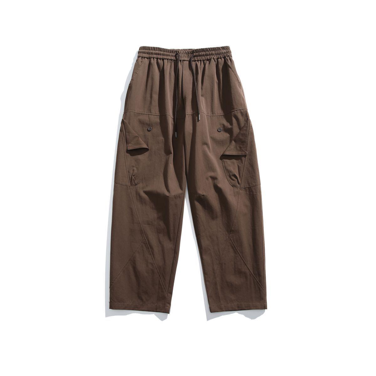 

RUIIENRS x MayuEnjoy 2024 Осенние однотонные свободные повседневные брюки K3011 M кофейный