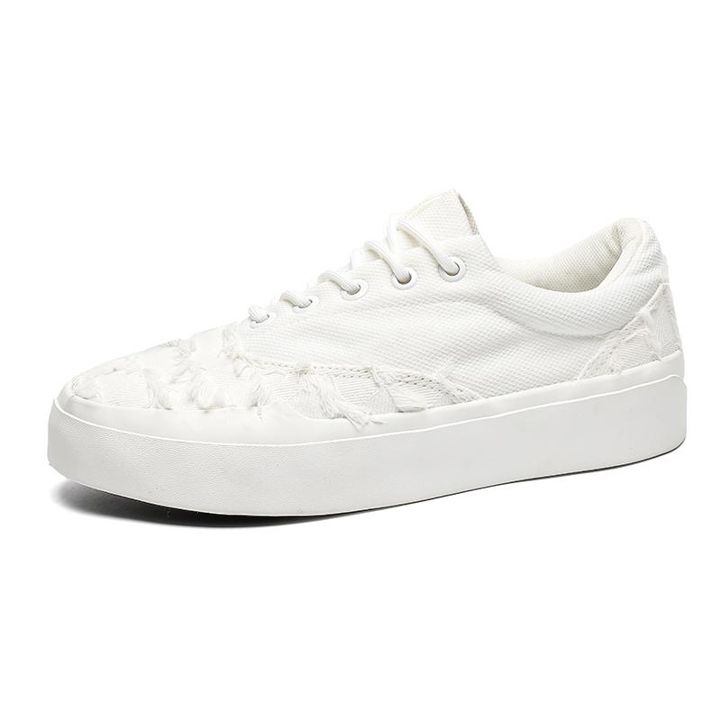Fashion Men's and Women's Fashion Trendy Canvas Skateboarding Shoes Comfortable Thick Bottom Casual Vulcanized Ragged Retro Thick Sole