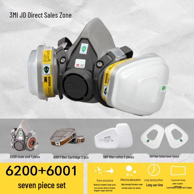 3M 6200 Half Facepiece Respirator Kit Medium