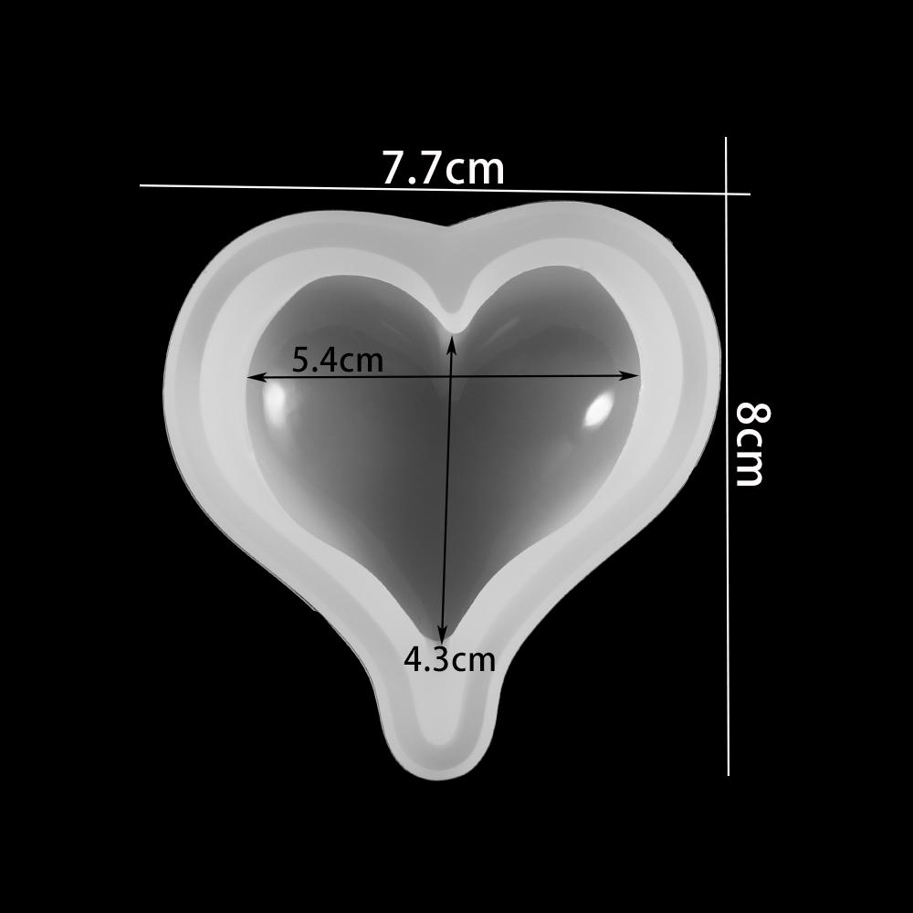 2Style 3Sizes Heart Shape Silicone Molds Epoxy Resin Casting Mold for DIY Crafts Jewelry Making Pendants Decorations Accessories