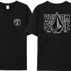 Letní móda Pánské Dámské Tričko Dvojité Ležérní Nadměrné Tričko Volcom Stone Vzor Potištěný Sportovní Top Streetwear