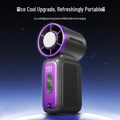 2026 Portable Pocket Fan: Strong Wind Handheld with Mirror for Outdoor Cooling