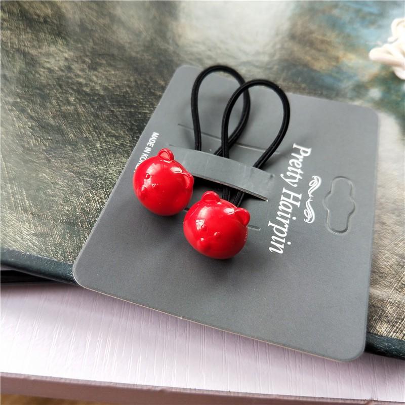 2PCS New Cartoon Cute Rabbit Bear Princess Headwear Kids Elastic Hair Bands Children Hair Ties Ropes Girls Accessories Baby Headdress