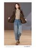 Women's Plus Size Pure Cotton Fleece-Lined Parka Jacket - Short, Thickened, Casual Style for Autumn/Winter 2024
