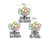 Paper Cupcake Toppers Cartoon Happy Birthday Cake Decoration  Kids Party Decor