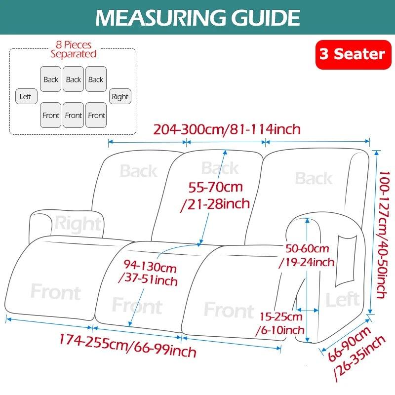Knitted Recliner Cover Stretch Sofa Cover For Living Room Soft Lazy Boy Relax Armchair Covers