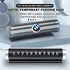 Alloy Car Temporary Parking Card Rotate Phone Number Plate Stickers For BMW X1 X2 X3 X4 X5 X6 F49 F39 F25 G01 F16 G06 G07 F25