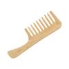 Bamboo Wide Tooth Comb with Handle Large Tooth Anti Static Curly Hair Shampoo Detangling Hair Comb
