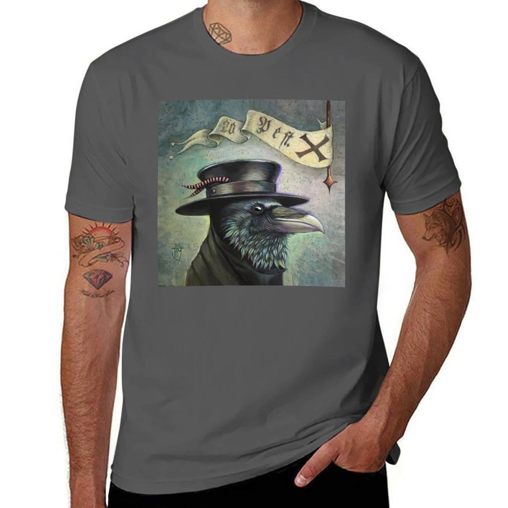 Plague Doctor Raven Tshirt Summer Print Short Sleeve Tee