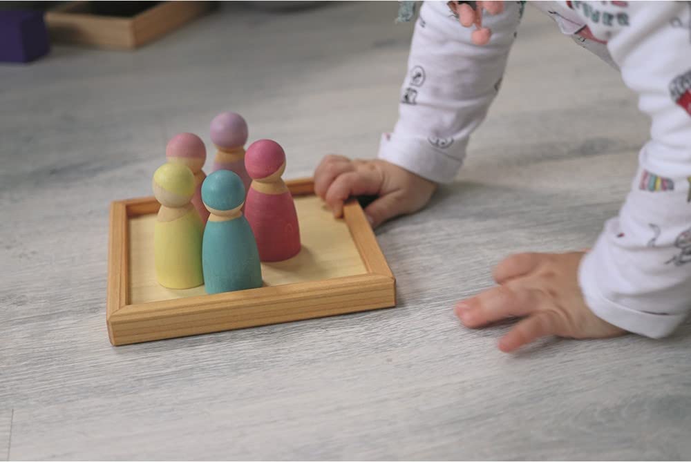 Grimm's Pastel Friends Wooden Dolls (12 pieces)