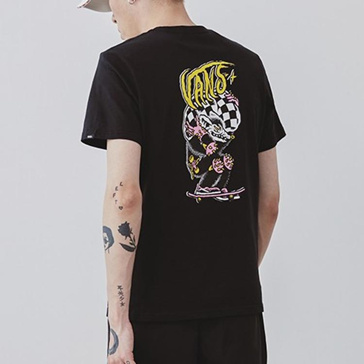 Vans Asia Artists Collaboration Print Short Sleeve T-Shirt Men Tops Black VN0A4P5EBLK