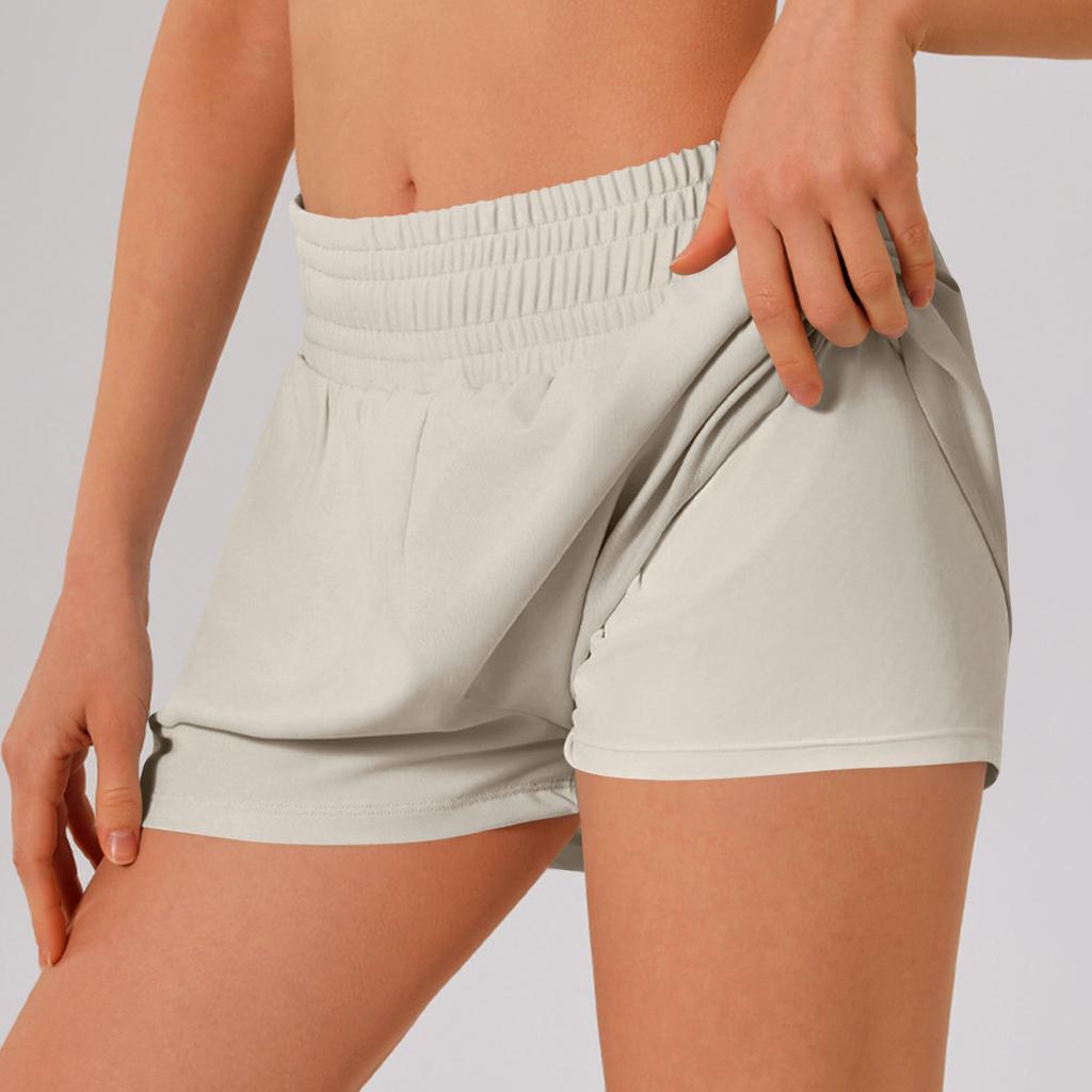 Women's High Waist Athletic Shorts Lightweight Quick Dry Running Shorts with Elastic Waistband and Inner Lining for Gym Yoga and Casual Wear