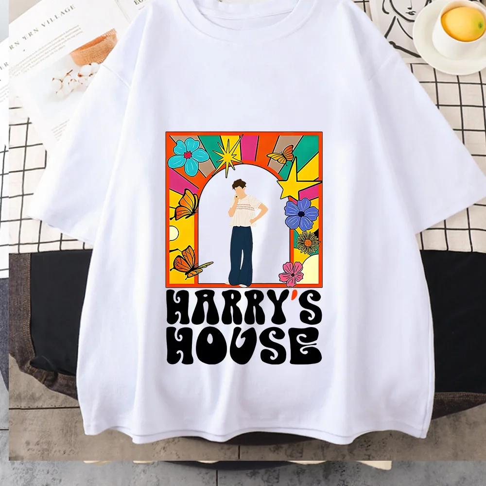 Harrys House Women Tshirts 100 Cotton Summer Unisexga Graphic Short Sleeve Tee Originality Slice of Life Print Individualization