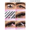 240pcs False Eyelash Clusters D Curl Lifelike Individual Fake Lashes Set for DIY Lash Extension 10mm to 16mm DIY‑SET‑031
