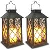 Solar Lamp LED Warm Light Flameless Candles Hanging Hollow-out Lanterns Garden Porch Yard  Patio Lawn Outdoor Party Decorative