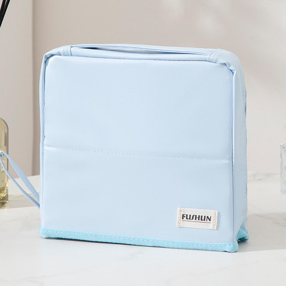 Standing Travel Makeup Bag for Women with Compartments Skincare Brush Organizer Pouches Makeup Organizer Portable Toiletry Bag