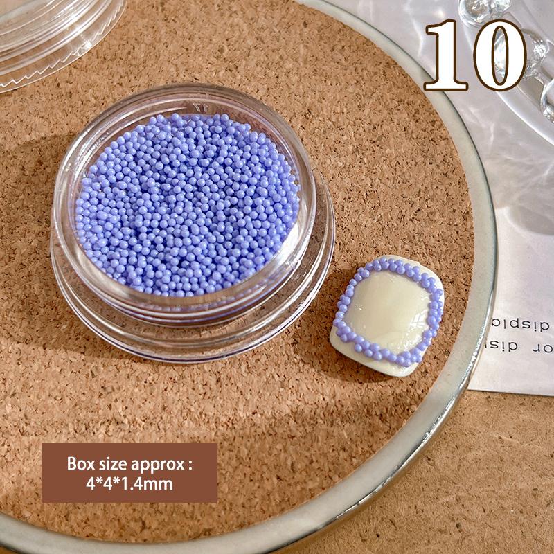 Nail Art Colored Beads Micro Mini Micro Iridescent Nail Charms Glitter Nails Art Tiny Bead Nail Art Pearls For Nail Decor
